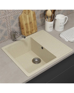 Мойка кухонная из камня Uperwood ECON UPD-201, 002, прямоугольная, цвет 002 бежевая матовая