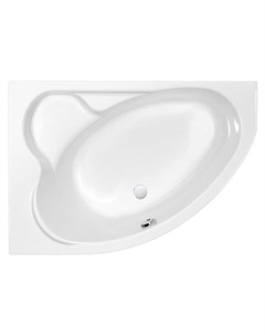 Ванна Cersanit Kaliope, 153×100 см, левая, без ножек, цвет белый
