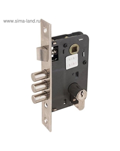 Замок врезной 1000/60-CR, с ц/м, м/о 61.5 мм, б/ручки, цвет хром Apecs