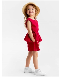 Комплект для девочки (топ и шорты), размер 36 (134-140 см), красный Kaftan