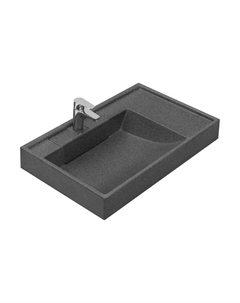 Раковина мраморная Aquaton Рейн, 80 см, цвет графит