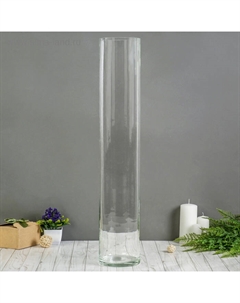 Ваза «Перфетти-150», трубка, d=14 см, h=80 см, толщина стекла 3.5 мм, прозрачная Evis