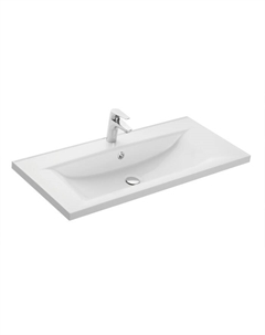 Раковина мраморная Aquaton Айрис, 100 см, цвет белый