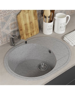 Мойка кухонная из камня Uperwood ECON UPD-107, 003, овальная, цвет 003 серая матовая