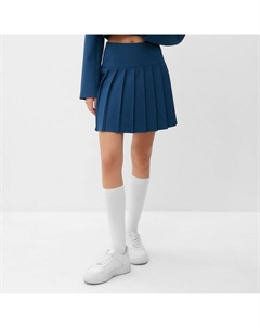Юбка мини в складку женская Base, размер 42, синяя Mist