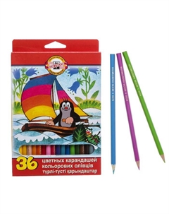 Карандаши цветные 36 цветов 3655, «Крот», картонная коробка Koh-i-noor