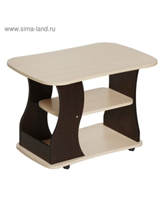 Стол журнальный 1, 750х490х550, Венге темный/Дуб млечный Клик мебель