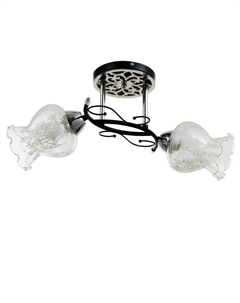 Люстра "Триони" 2 лампы 40Вт Е27 хром-черный 51х31х29 Экономсвет