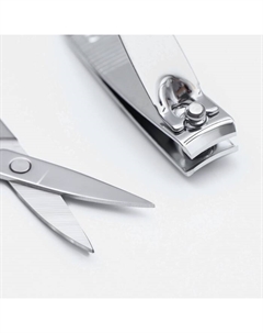 Набор маникюрный, 7 предметов, в футляре, чёрный Qf