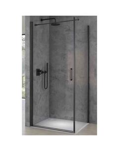 Душевое ограждение Comforty SZ 161, стекло, чёрный профиль, 100х100х190 см