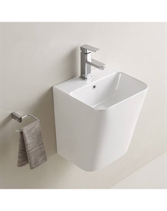 Раковина подвесная Comforty 500Q, моноблок, прямоугольная, цвет белый