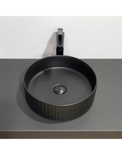 Раковина накладная Comforty 78728MB, круглая, цвет чёрный матовый