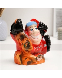 Копилка для денег «МЧС», красный, гипс, 12×20 см Хорошие сувениры