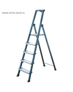 Стремянка MONTO SECURO, оградительная дуга с полкой, широкие ступени, 5 ступеней Krause