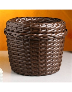 Декоративное кашпо для цветов «Коса», 5 л, 21×21.5 см, деревянное, венге Дарим красиво