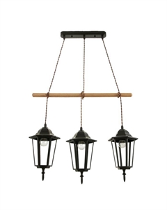 Светильник 1680/3BK E27 40 Вт черный 50×15×30-130 см Bayerlux