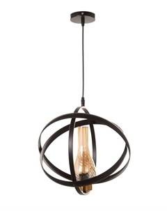 Светильник «Орбиталь» 1×40 Вт Е27 черный/бронза/мед 33×33×33(+100)см Bayerlux
