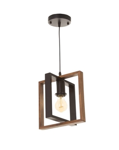 Светильник ЭКО «Кристофер» 1×40 Вт Е27 черный/коричневый 24×24×100 см Bayerlux