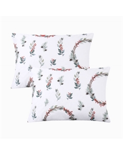 Комплект наволочек "" Снегири 50х70-2 шт, поплин, 100% хл Этель