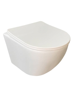 Унитаз подвесной COMFORTY 103, безободковый, сиденье дюропласт, softclose тонкое, быстросъёмное Comforty