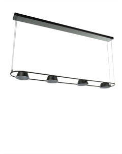 Люстра «Лонди» LED 30 Вт 4000К черный 138×20×5.5-205 см Bayerlux