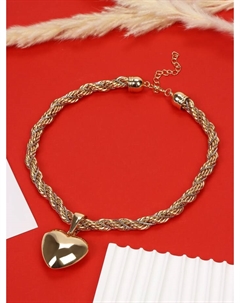 Кулон на цепочке «Цепь», сердце, жгут, цвет золото, 44 см Qf
