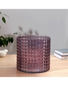 Ваза «Скандик лиловый Эмилия-1», h=19.5 см, d=19.5 см, толщина стекла 3.1 мм Evis