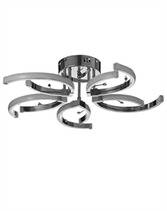 Люстра с ПДУ "Сильвия" 5xLED 70Вт 3000-6000К диммер, хром 56х56х11 см Bayerlux