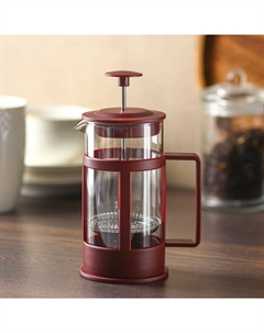 Чайник заварочный френч - пресс «Классика», 350 мл, стекло, цвет коричневый Доляна