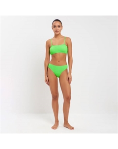 Купальник раздельный однотонный женский, размер 46, зелёный Minaku