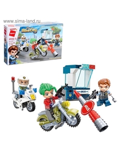 Конструктор Патруль «Полицейская погоня», 3 минифигуры и 98 деталей Qman