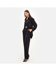 Костюм женский (рубашка, брюки) : Silk pleasure, размер 44, чёрный Minaku