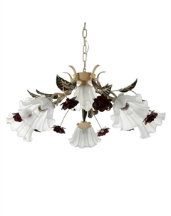 Люстра "Розетта" 6хЕ27 40Вт бежевый 75х75х30-90см Bayerlux