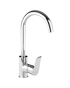 Смеситель для кухни Accoona A4512, однорычажный, с гайкой, хром