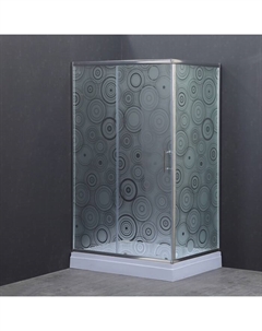 Душевое ограждение Comforty 33P, матовое стекло с рисунком узоры, 120х80х192.5 см