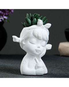 Кашпо - органайзер "Спящая девочка" белая, 7,5х12,510,5см Хорошие сувениры