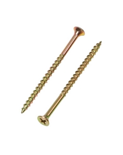 Саморез по дереву 4.2×70 мм, крупная резьба, желтый цинк, в упаковке 15 кг Tundra