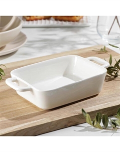 Форма для запекания из жаропрочной керамики «Долли», 500 мл, 21.5×12×4.5 см, цвет белый Доляна