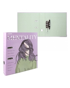 Пaпкa-регистратор А4, 75 мм, Mentality, ламинированный картон, сиреневая Devente