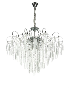 Люстра «Богемия» 9×40 Вт Е14 серебро 80×80×69(60)см Bayerlux