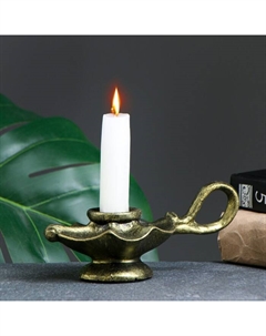 Подсвечник "Лампа" золото 6х7х15см Хорошие сувениры