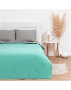 Покрывало Евро Макси 240х210±5 см, цвет мятный, микрофайбер, 100% п/э Lovelife