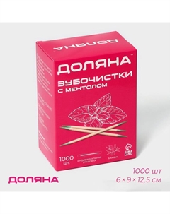 Зубочистки с ментолом, в индивидуальной полиэтиленовой упаковке, 1000 шт Доляна