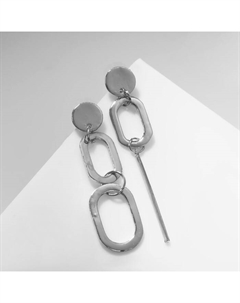 Серьги висячие «Притяжение» стиль, цвет серебро, 7,6 см Qf