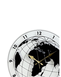 Часы настенные, интерьерные "Глобус", бесшумные, d-39 см Рубин