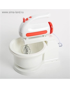 Миксер ENERGY EN-273, стационарный, 200 Вт, 1.5 л, 5 скоростей, бело-красный Energy