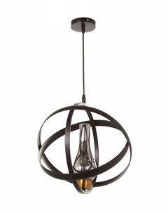 Светильник «Орбиталь» 1×40 Вт Е27 черный/бронза/хром 33×33×33(+100)см Bayerlux