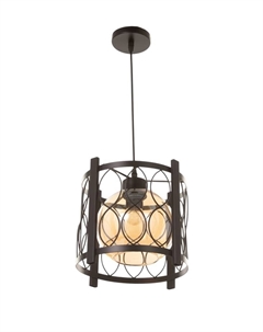 Светильник «Рок» 1×40 Вт Е27 черный 27×27×24(+100)см Bayerlux