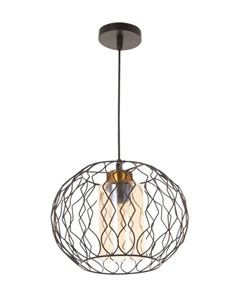 Светильник «Зигзаг» 1×40 Вт Е27 черный 15×15×31(+100)см Bayerlux