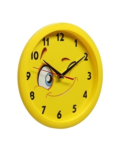 Часы настенные, d-28 см, детские, "Смайл", бесшумные Соломон